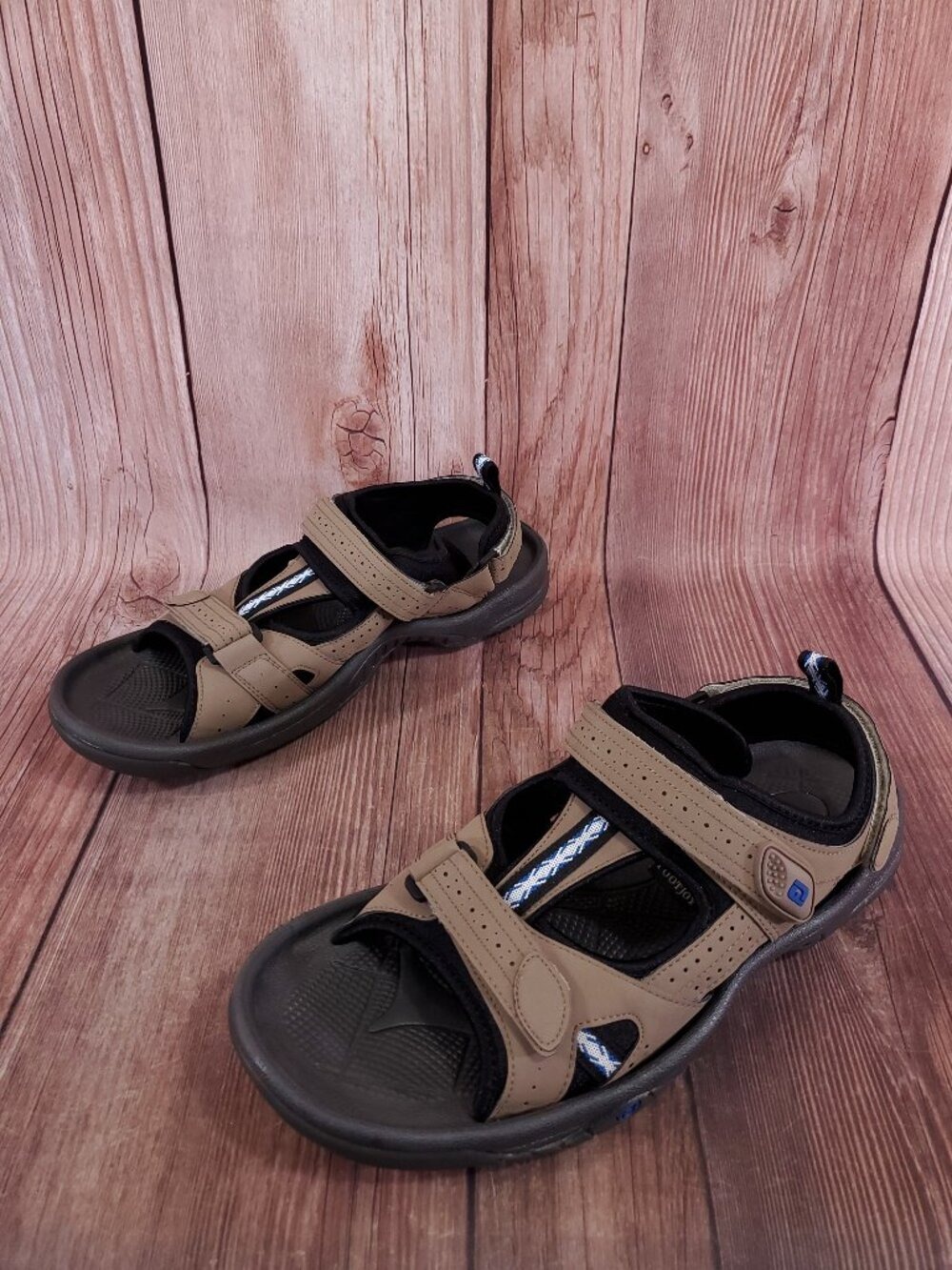 Footjoy Spiked Golf Sandals Mens Size 14 M Adjustable Straps Dark Taupe 45318